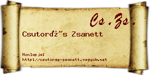 Csutorás Zsanett névjegykártya
