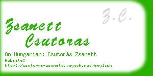 zsanett csutoras business card